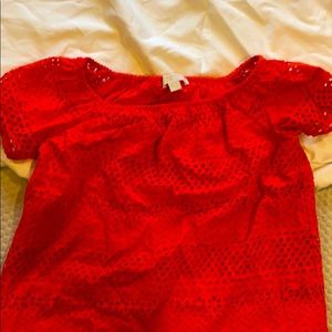 Coral Michael Kors crochet top